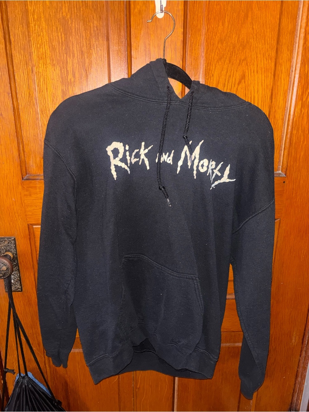 Rick and Morty Black Graphic Pullover Hoodie - Unbranded